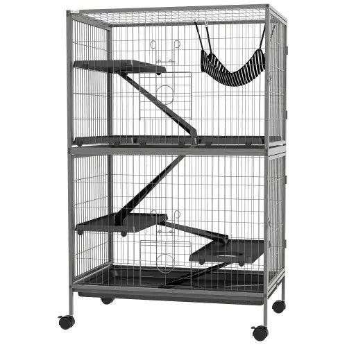 5-Level Small Pet Habitat with Hammock and Heavy-Duty Wire