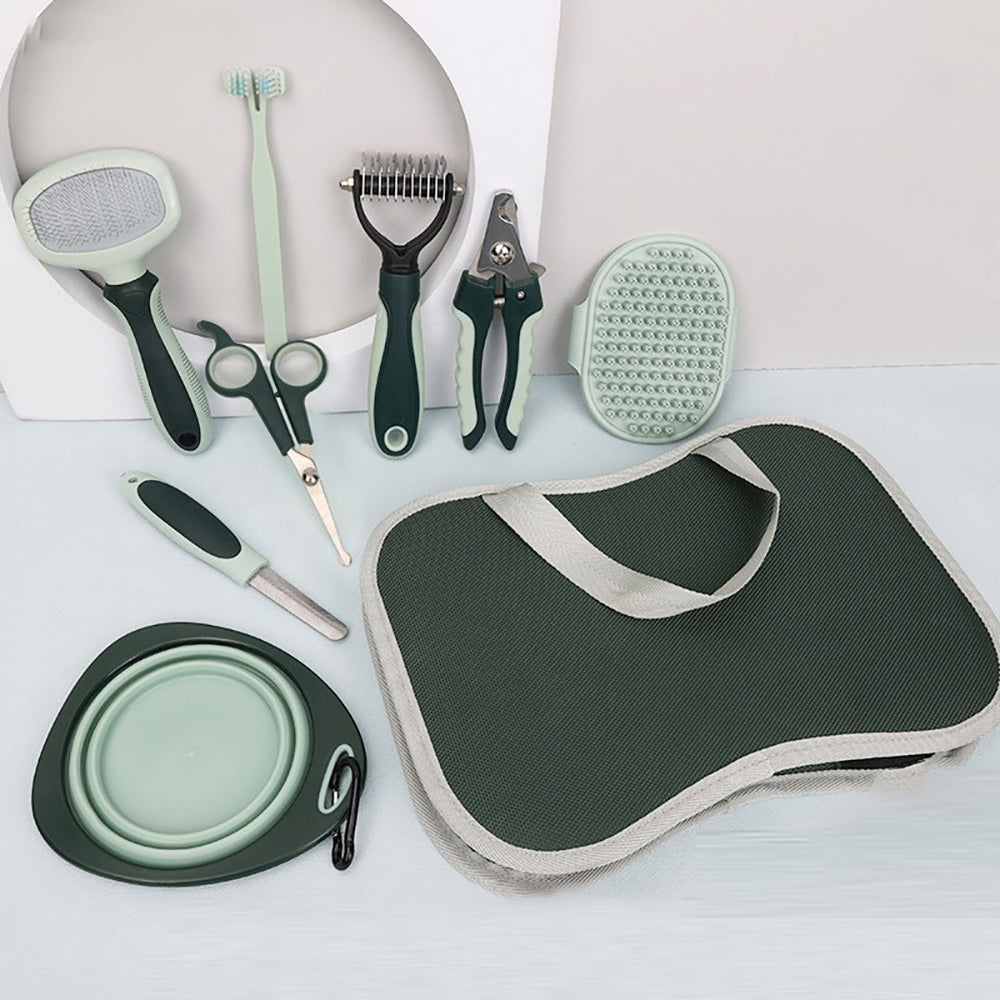 Professional 8-in-1 dog grooming kit with electric clippers - perfect for Texas dog owners
