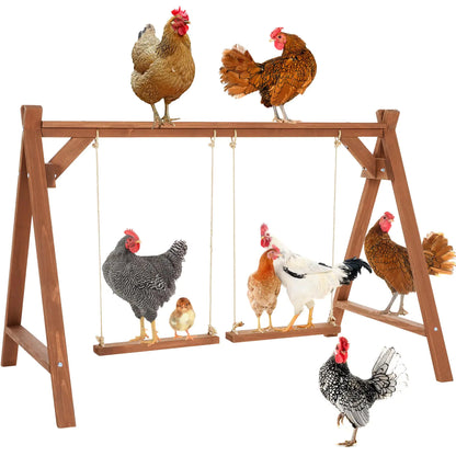 Cozy Hen Haven: Easy-Clean Chicken Roost with Swings 