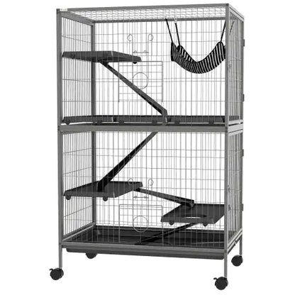 5-Level Small Pet Habitat with Hammock and Heavy-Duty Wire 