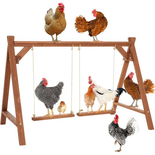 Cozy Hen Haven: Easy-Clean Chicken Roost with Swings 