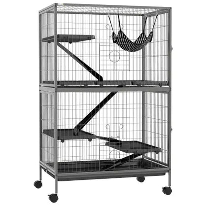 5-Level Small Pet Habitat with Hammock and Heavy-Duty Wire 